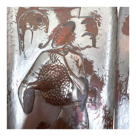 Jewish Handcarved Platter By A.N. Oppenheim Blues Design Israel 24x12 Judaic - Picture 4 of 10